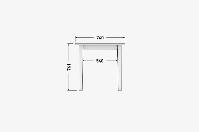 Solenn Design Tisch Knorke 01 Technische Zeichnung Front Solenn Design Tisch Knorke 01 Technische Zeichnung Front
